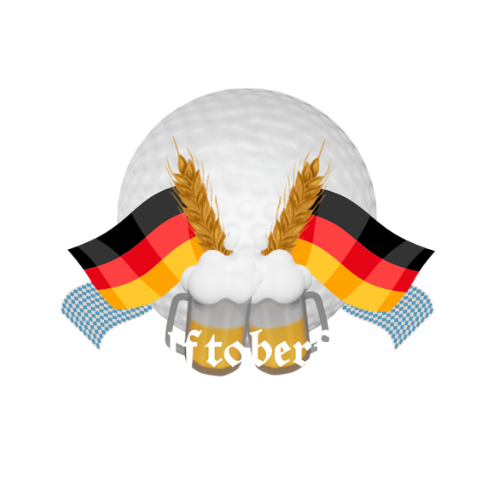 Golftoberfest Logo White Golftoberfest logo